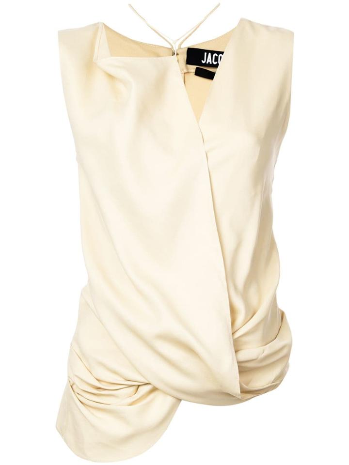 Jacquemus Draped Knot Top - Yellow