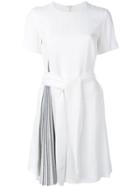 Emporio Armani Pleated Detail Dress - White