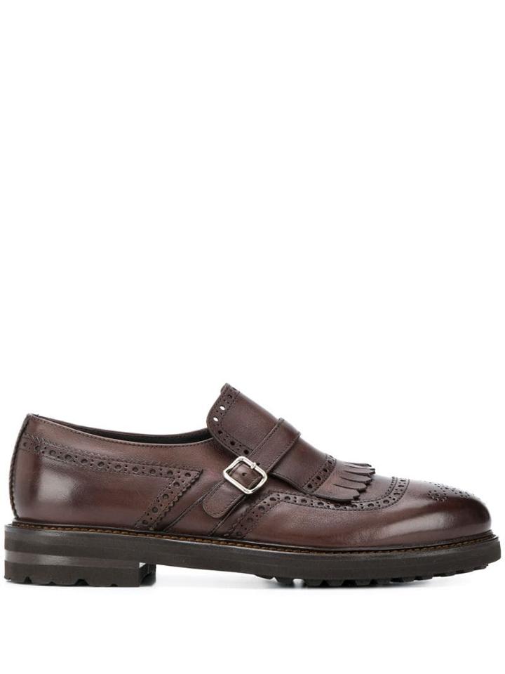 Henderson Baracco Monk Strap Tassel Shoes - Brown