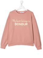 Dondup Kids Teen My Heart Sweatshirt - Pink