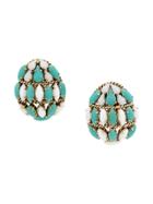Christian Dior Pre-owned 1963 Haute Couture Oval Earrings - Blue