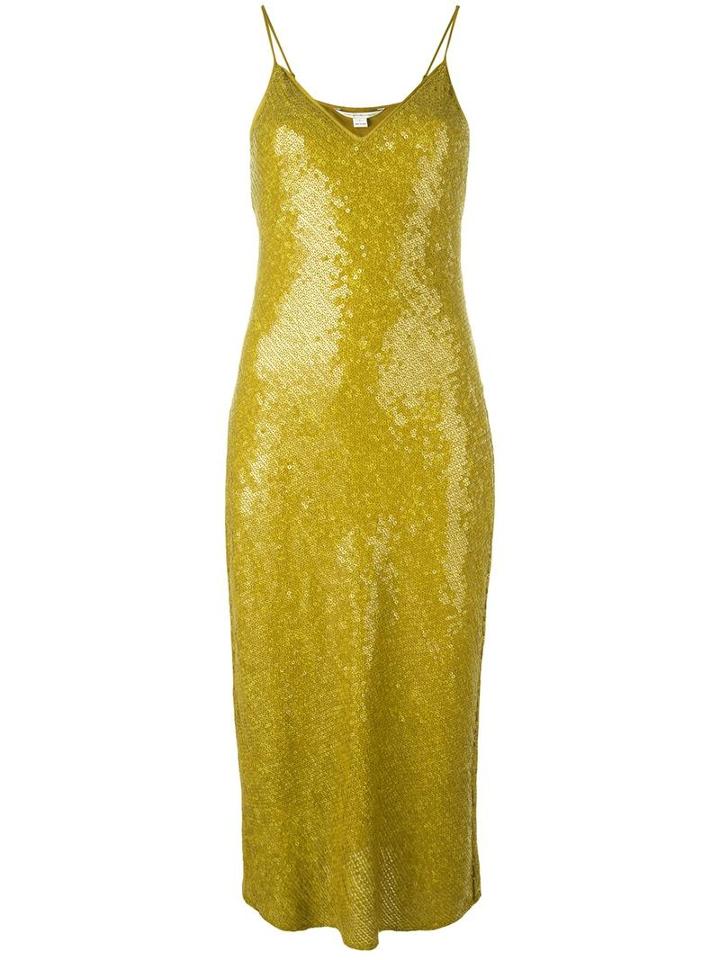 Diane Von Furstenberg Sequinned Fitted Dress, Women's, Size: 6, Green, Silk/polyester
