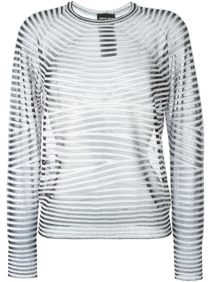 Giorgio Armani Sheer Striped Sweater