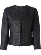 Tagliatore Cropped Jacket, Women's, Size: 40, Black, Cotton/polyamide/cupro