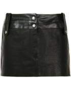 Beau Souci - Short Leather Skirt - Women - Silk/goat Skin - 36, Black, Silk/goat Skin