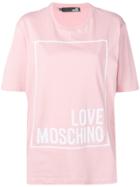 Love Moschino Oversized Logo Print T-shirt - Pink
