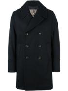 Sealup Double-breasted Mid Coat - Black