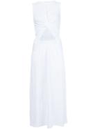 T By Alexander Wang Twist Midi Dress, Women's, Size: Medium, White, Cotton