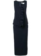 Comme Des Garçons Ruffle Detail Sleeveless Dress - Blue
