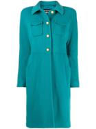 Boutique Moschino Single-breasted Fitted Coat - Blue