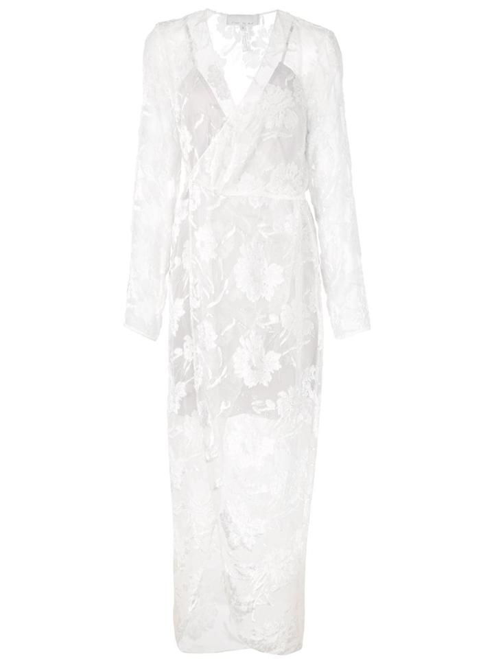 Fleur Du Mal Floral Wrap Dress - White