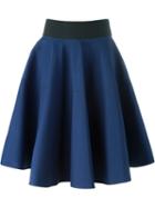 Marni Godet Hem Skirt, Women's, Size: 38, Blue, Cotton/polyester/spandex/elastane