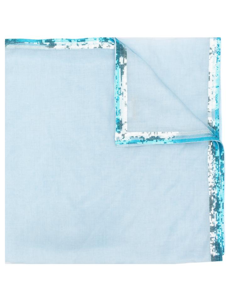 Faliero Sarti Sequin Embellished Scarf - Blue
