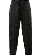 Uma Wang Striped Tie-waist Joggers, Men's, Size: Medium, Black, Cotton/linen/flax/polyester