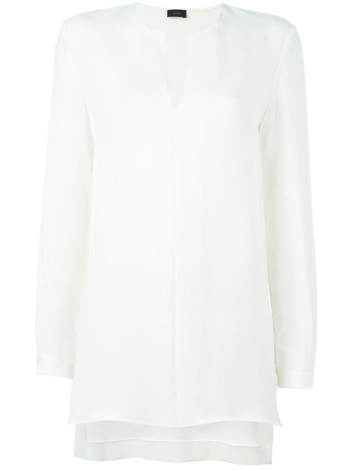 Joseph Longsleeved Tunic, Women's, Size: 40, White, Silk