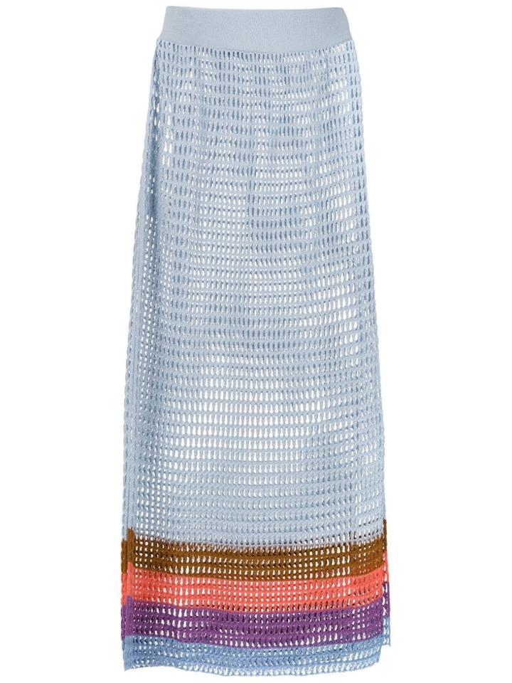 Cecilia Prado Knit Midi Bruna Skirt - Blue