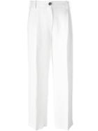 Forte Forte Wide-leg Trousers, Women's, Size: 0, White, Linen/flax