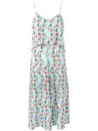 I'm Isola Marras Floral Print Layered Dress, Women's, Size: 40, Blue, Polyester/spandex/elastane
