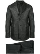 Comme Des Garçons Vintage Leather Effect Two-piece Suit - Black