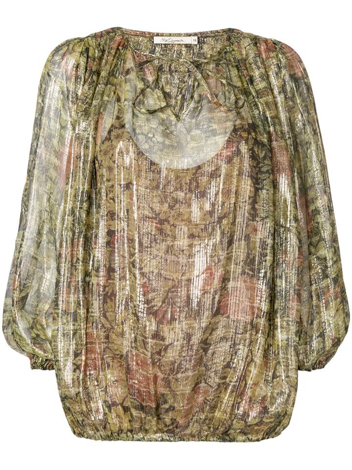 Mes Demoiselles Floral Print Blouse - Green