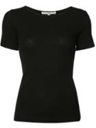 Tibi Ribbed T-shirt, Women's, Size: Medium, Black, Cotton
