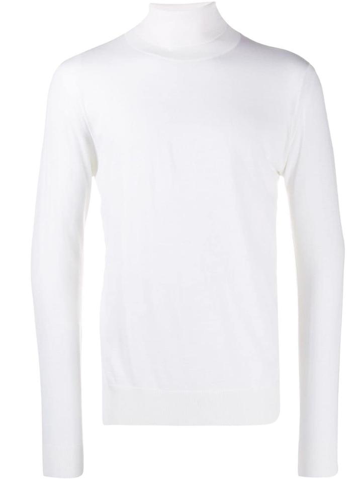 Jil Sander Roll Neck Sweatshirt - White