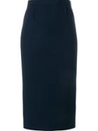 Roland Mouret 'arreton' Pencil Skirt, Women's, Size: 14, Blue, Spandex/elastane/acetate/viscose