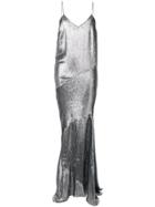 Alexandre Vauthier Metallic Long Dress - Silver