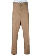 Vivienne Westwood Man Loose Fit Pants, Men's, Size: 50, Brown, Cotton/polyester/viscose/virgin Wool