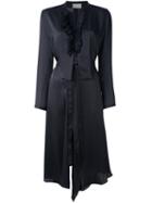 Maison Rabih Kayrouz Tie Ruffled Neckline Dress, Women's, Size: 40, Black, Polyester