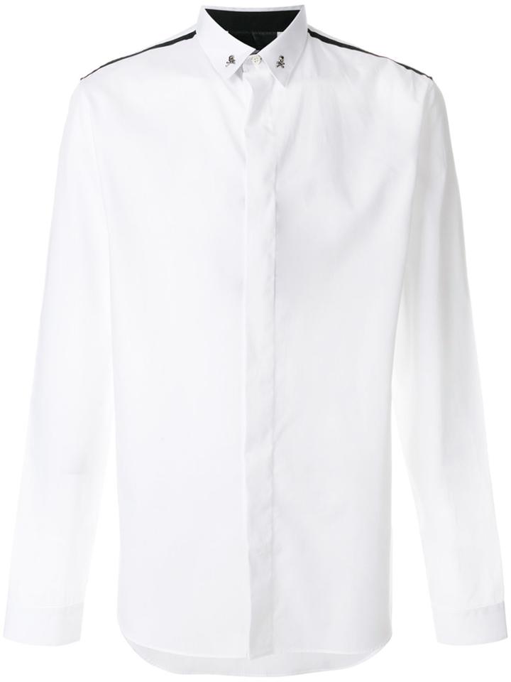 Philipp Plein Skull Collar Shirt - White