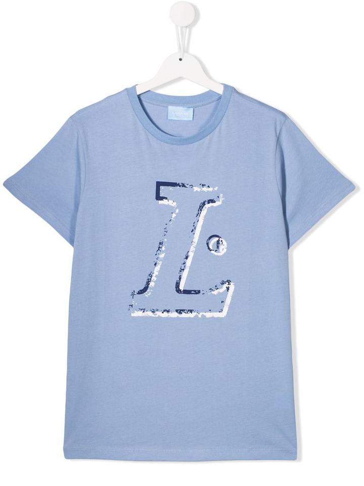 Lanvin Enfant Printed Logo T-shirt - Blue