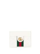 Gucci Gg Logo Plaque Cardholder - White