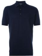 John Smedley Classic Polo Shirt, Men's, Size: S, Blue, Cotton