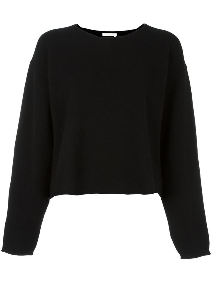 Chloé Wide Neck Jumper, Women's, Size: Medium, Black, Cashmere