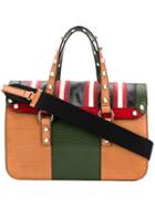 Red Valentino Colour-block Tote Bag - Brown