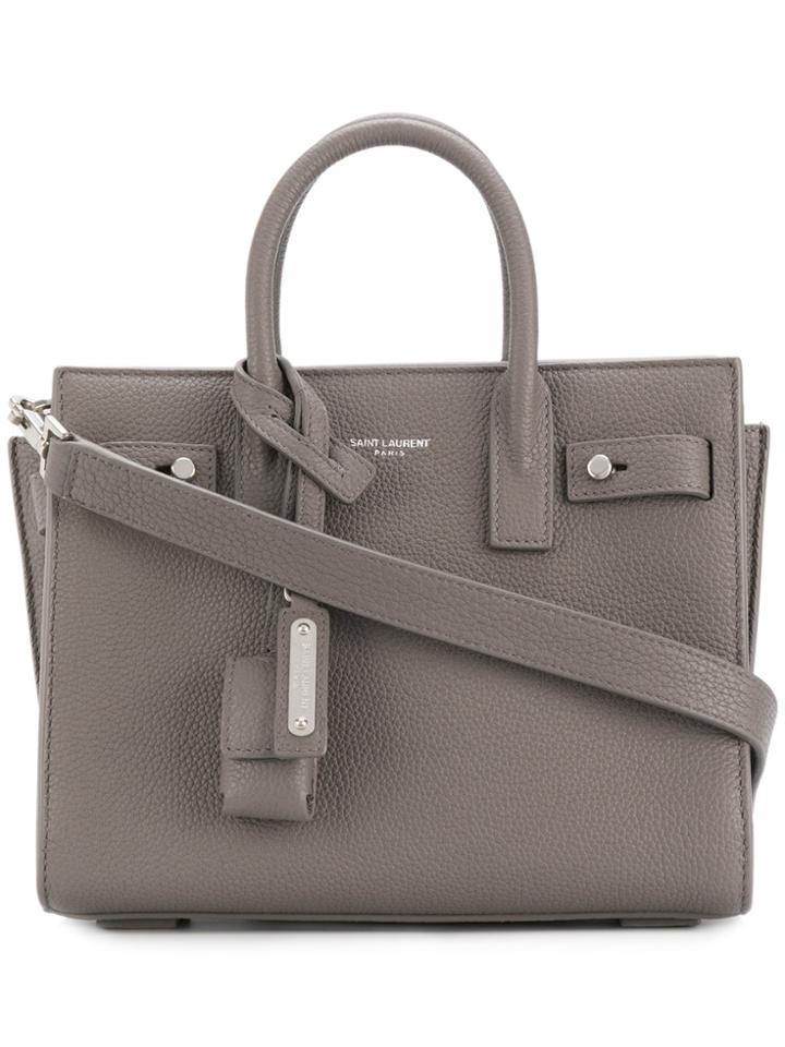 Saint Laurent Nano Sac De Jour Tote - Grey