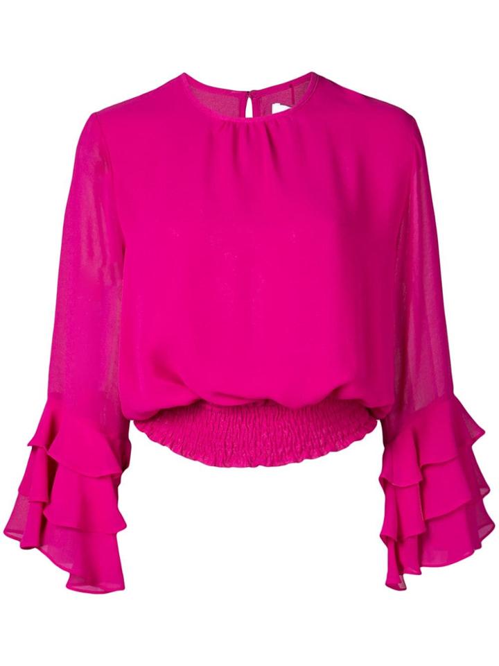Misa Los Angeles Ruffled Blouse - Pink