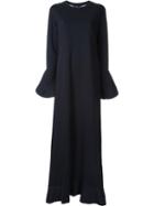 Goen.j Ruffled Maxi Dress, Women's, Size: Large, Black, Cotton/modal