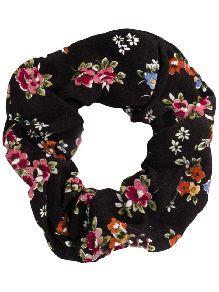Andamane Floral Print Scrunchie - Black