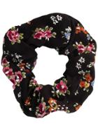 Andamane Floral Print Scrunchie - Black