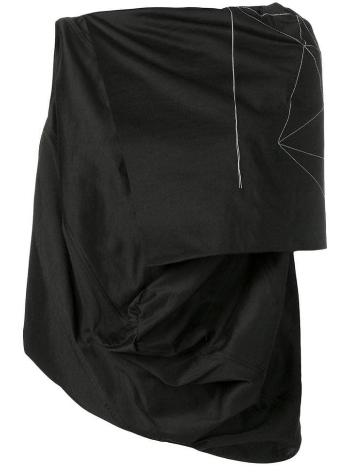 Rick Owens Asymmetric Geometric Print Shirt - Black