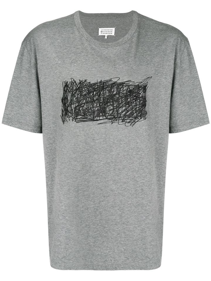 Maison Margiela Scribble Logo T-shirt - Grey