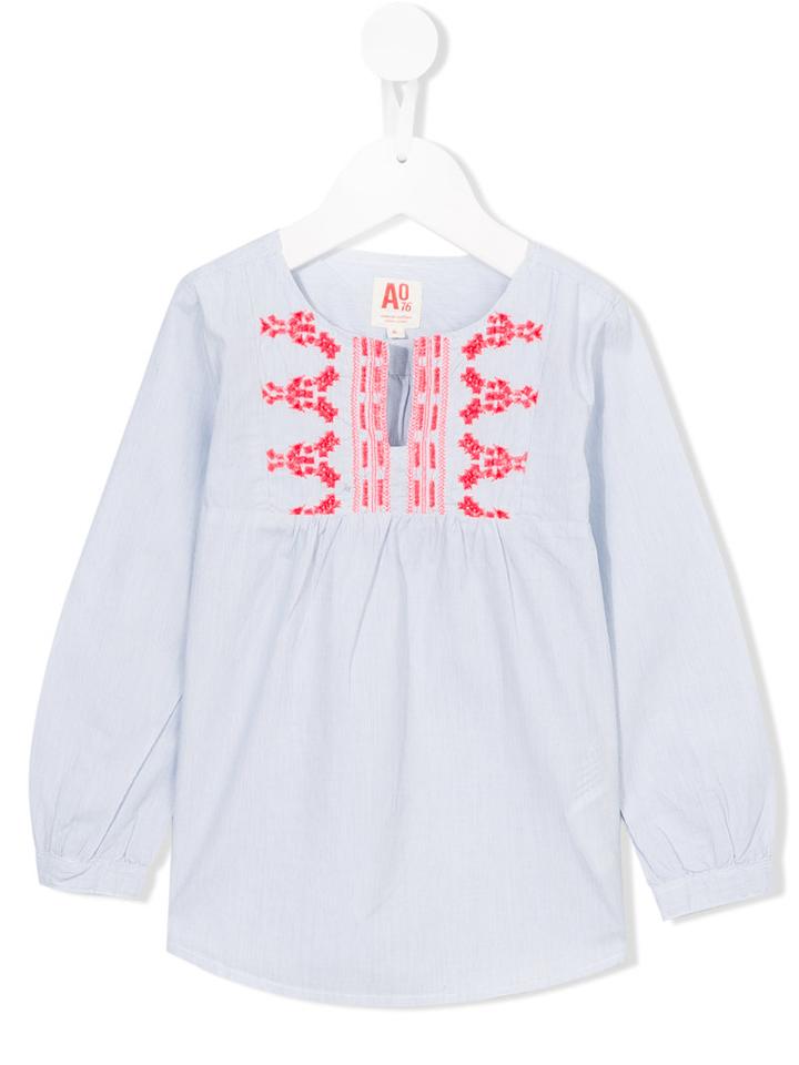 American Outfitters Kids Embroidered Peasant Blouse, Girl's, Size: 8 Yrs, Blue