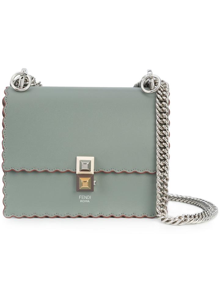 Fendi Mini Kan I F Shoulder Bag - Grey