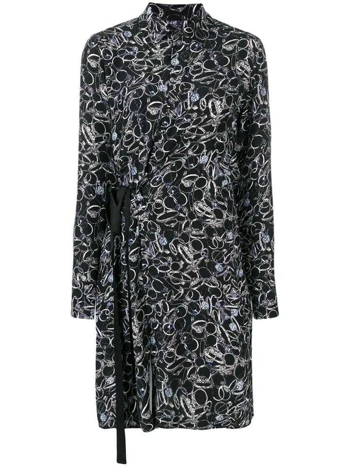 A.f.vandevorst Long-sleeve Wrap Dress - Black