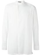 The Viridi-anne Off-centre Fastening Shirt, Men's, Size: 4, White, Cotton/ramie