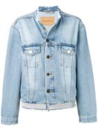 Alexandre Vauthier Distressed Denim Jacket - Blue
