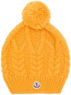 Moncler Pom Pom Knitted Hat - Yellow & Orange