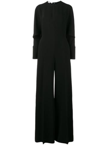 Stella Mccartney Victoria Wide-leg Jumpsuit, Women's, Size: 42, Black, Acetate/viscose/spandex/elastane